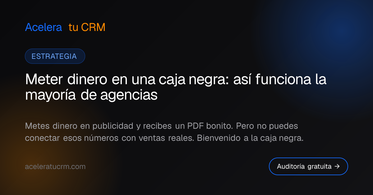 Meter dinero en una caja negra: así funciona la mayoría de agencias