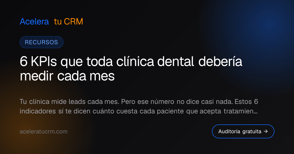 6 KPIs que toda clínica dental debería medir cada mes
